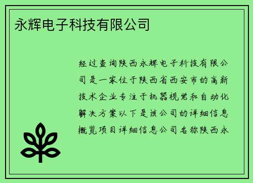 永辉电子科技有限公司